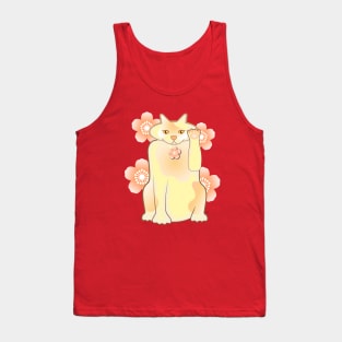 Sakura Lucky Cat Tank Top